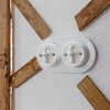 Миниатюра фото выключатель на 4 положения двухклавишный werkel ретро белые w5620001 | 220svet.ru