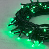 Миниатюра фото гирлянда нить 10м зеленая 24в, 100 led, провод черный пвх, ip54 ltc pst100-11-1g | 220svet.ru