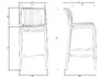Миниатюра фото набор 2 шт стул полубарный dobrin chloe lmzl-pp777-1-n2-13404 | 220svet.ru