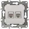 Миниатюра фото розетка информационная 2xrj45 эра 12 12-3108-01 б0014729 | 220svet.ru