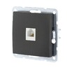 Миниатюра фото розетка телефонная rj-12 lk studio lk60 черный бархат 865508-1 | 220svet.ru