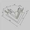 Миниатюра фото соединитель угловой в гкл для шинопровода maytoni accessories for tracks exility tra034cls-42.12w | 220svet.ru
