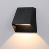 Миниатюра фото уличный настенный светильник uniel ulu-p34a-5w/4000k ip65 black ul-00013623 | 220svet.ru