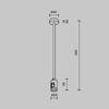 Миниатюра фото крепление потолочное одинарное для трековой системы maytoni flarity tra158c-s1-b | 220svet.ru