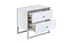 Миниатюра фото тумба с 2-мя ящиками белая/хром garda decor kfg104 | 220svet.ru