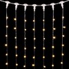 Миниатюра фото гирлянда занавес с колпачком 1 x 6 м тепло-белый 220в, 600 led, провод прозрачный пвх, ip65 ltc pcl601cap-10-2ww | 220svet.ru