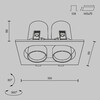 Миниатюра фото встраиваемый светодиодный светильник maytoni hidden dl045-02-10w4k-w | 220svet.ru