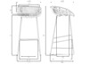 Миниатюра фото набор 3 шт стул барный dobrin frank lmzl-pp775a-n3-13386 | 220svet.ru