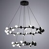 Миниатюра фото подвесная светодиодная люстра arte lamp dexter a3619sp-48bk | 220svet.ru