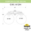 Миниатюра фото светильник уличный настенный fumagalli porpora/g300 g30.141.000.axe27dn | 220svet.ru