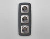 Миниатюра фото лицевая панель для розетки с заземлением со шторками 2usb a+c ambrella volt quant omega op4100 | 220svet.ru