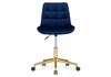 Миниатюра фото офисное кресло woodville честер синий / золото 533179 | 220svet.ru