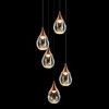 Миниатюра фото подвесной светодиодный светильник delight collection md24001004-5a copper/clear | 220svet.ru