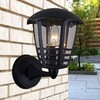 Миниатюра фото уличный настенный светильник reluce 08303-9.2-001sj bk | 220svet.ru