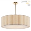 Миниатюра фото потолочная люстра н штанге lumion kortni 8287/7 золотой | 220svet.ru