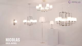 Миниатюра фото торшер crystal lux pt1 nickel/white | 220svet.ru